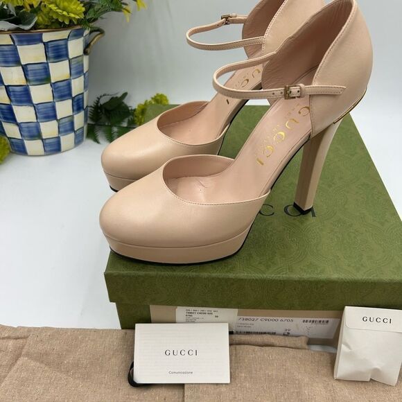 Women’s Gucci, leather platform pumps size 39 made in Italy - Picture 2 of 10